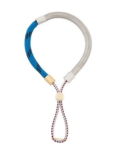 Marni Bungee Cord Bracelet In Metallic