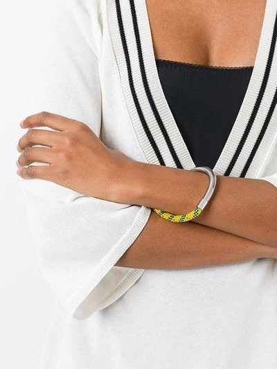 Shop Marni Bungee Cord Bracelet In Metallic