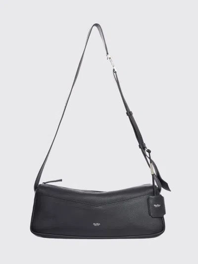 Max Mara Skippers Textured-leather Shoulder Bag In Black
