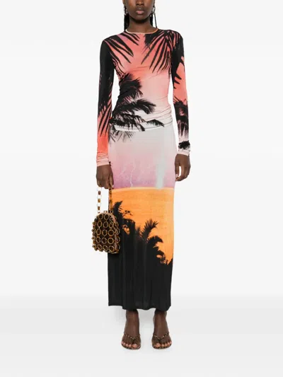 Rabanne Long-sleeve Thunderstorm T-shirt In Multi