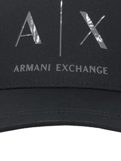 Armani Exchange Logo Hat In Black
