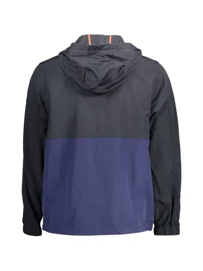 Gant Colorblock Hooded Jacket In Blue