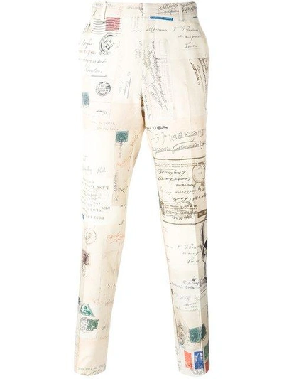 Alexander Mcqueen Letters From India Straight-leg Trousers