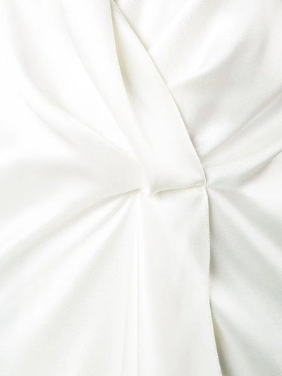 Shop Victoria Beckham Draped Front Blouse In White