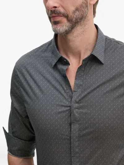 Armani Exchange Patterned Shirt In Gray