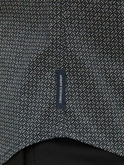 Armani Exchange Patterned Shirt In Gray