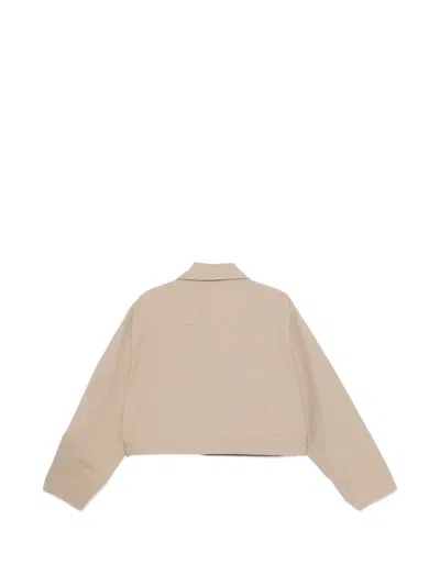 Plan C Button-fastening Jacket In Brown