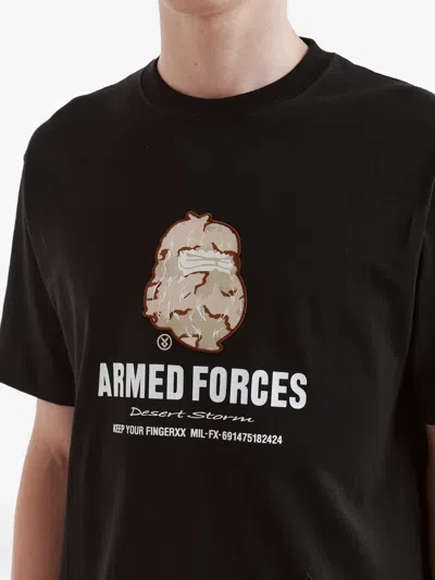 Fingercroxx Graphic-print T-shirt In Black