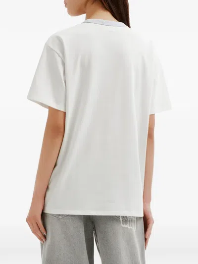 Mini Cream Graphic-print T-shirt In White