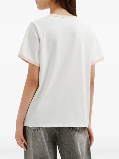 Mini Cream Graphic-print T-shirt In White