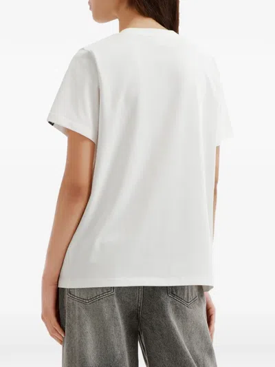 Mini Cream Graphic-print T-shirt In White
