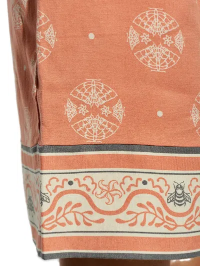 Hanro Printed Drawstring Shorts In Orange