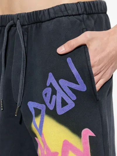 Dsquared2 Graffiti-print Track Pants In Blue