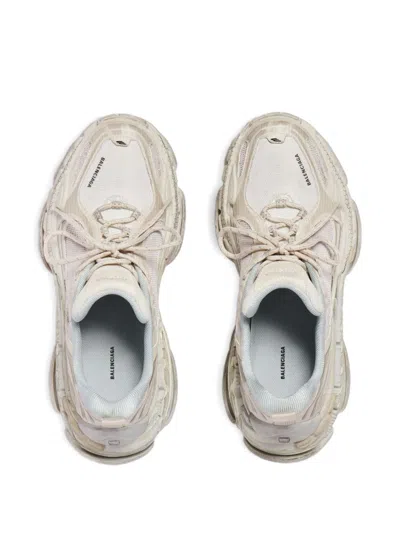 Balenciaga Triple S.2 Gandient Mesh And Nylon Inserts With Used-effect In Neutral