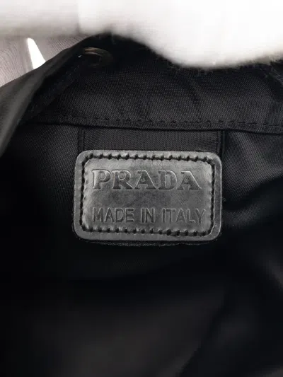 Pre-owned Prada 2000-2013 Tessuto Drawstring Pouch In Black
