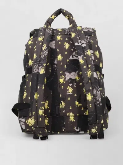 Ganni Floral Backpack Top Handle Adjustable Straps In Pattern