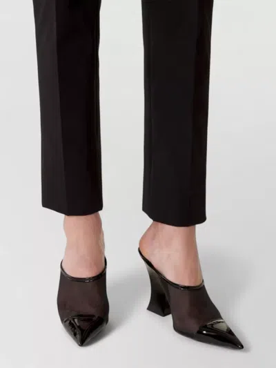 Lanvin Mesh Mule Pumps Pointed Toe Geometric Heel In Multi
