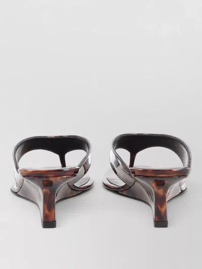 Stuart Weitzman 50mm Vinnie Printed Patent Leather Thong Sandals In Multi