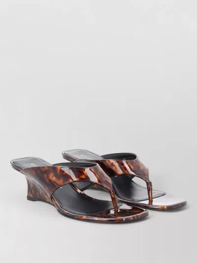 Stuart Weitzman 50mm Vinnie Printed Patent Leather Thong Sandals In Multi