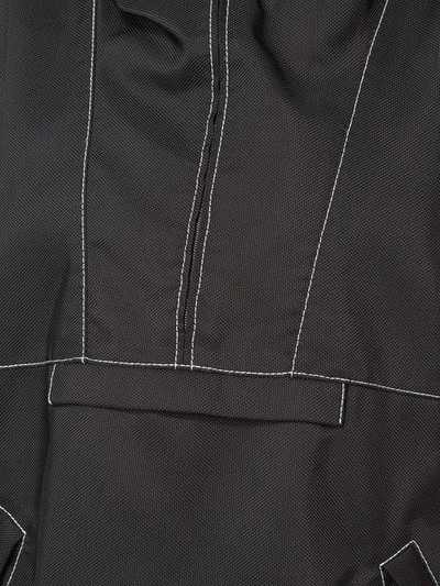Shop Maison Margiela Half Zip Hooded Jacket In Black