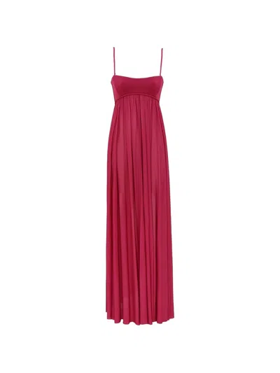 Zimmermann Strapless Gathered Jersey Gown In Pink
