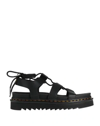 Dr. Martens Dr.martens Nartilla Hydro Leather Gladiator Sandals In Black