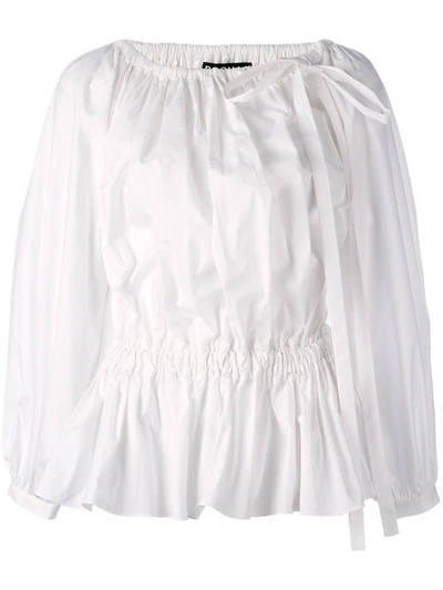 Rochas Pleated Blouse In White