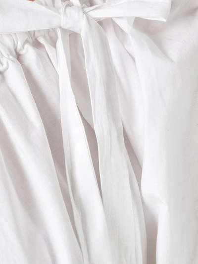 Shop Rochas Pleated Blouse In White