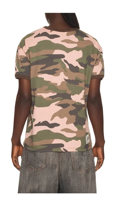 Andersson Bell Essential Camouflage Ringer T-shirt In Multi