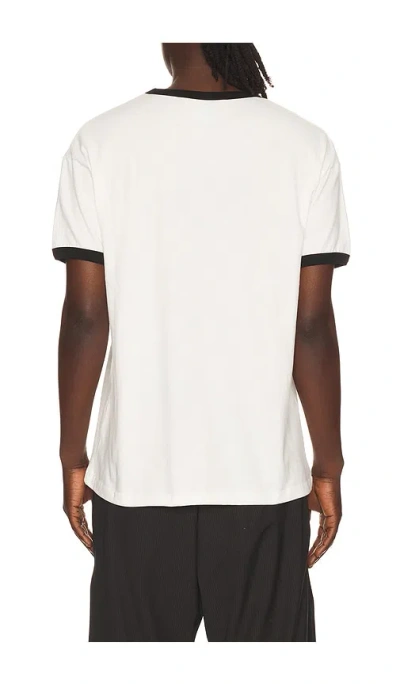 Andersson Bell Essential Adsb Flocking Ringer T-shirt In White