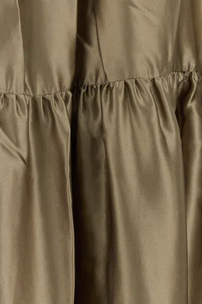 Co Dove Satin Skirt With Silk Lining In Neutral