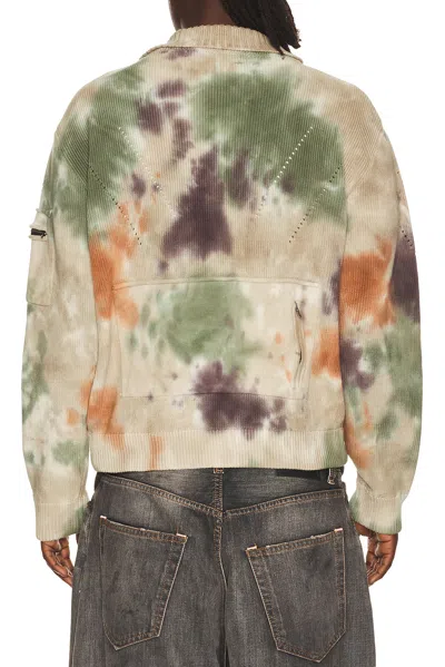 Andersson Bell Multi Dyed Knit Zip Up Sweater In Multi