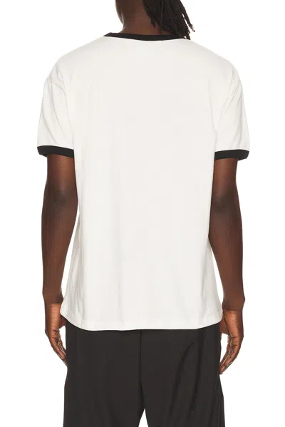 Andersson Bell Essential Adsb Flocking Ringer T-shirt In White