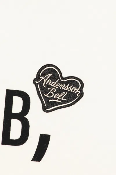 Andersson Bell Essential Adsb Flocking Ringer T-shirt In White