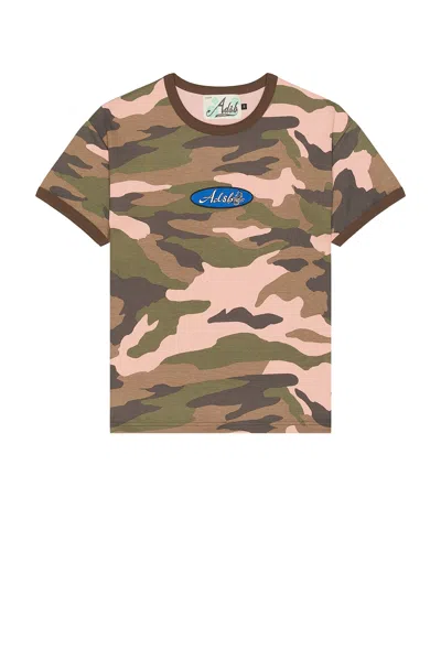 Andersson Bell Essential Camouflage Ringer T-shirt In Multi