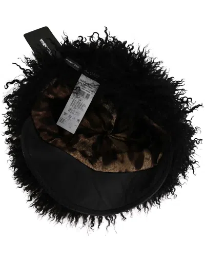 Dolce & Gabbana Leather Hat In Brown