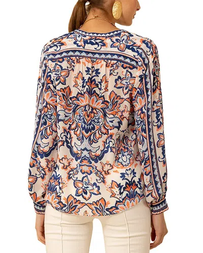 Hale Bob Silk Chaya Blouse In Multi