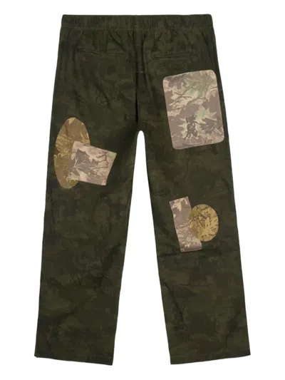 Brain Dead Patchwork Climber Trousers In Green