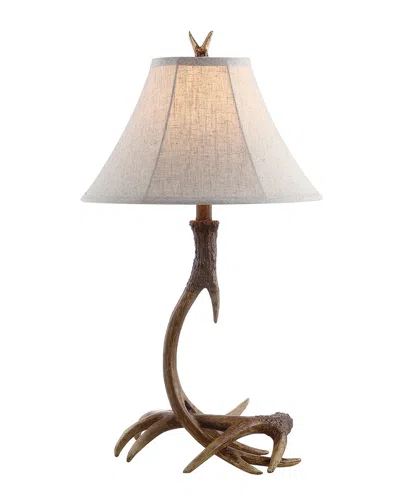 Jonathan Y Designs Antler 27.5in Rustic Led Table Lamp In Brown | ModeSens