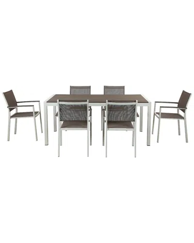 Pangea Home David 7pc Dining Set In Brown