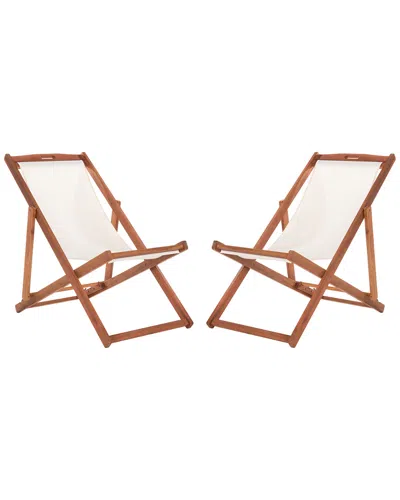 Safavieh Loren Sling Chair Set Of 2 In Brown