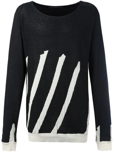 Shop Haider Ackermann Striped Jumper In Black