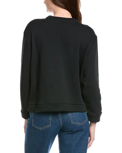 Natori Edit Nova Brushed Knit Sweatshirt In Black