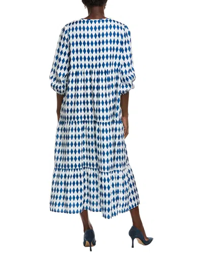 Ipponelli Tiered Maxi Dress In Blue