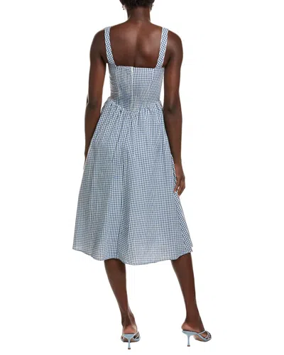 Ipponelli Gingham Midi Dress In Blue