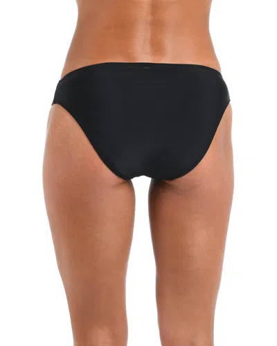 L'agence Nicole Solid Classic Bikini Bottom In Black