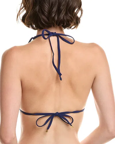 Pq Swim Loop Triangle Bikini Top In Blue