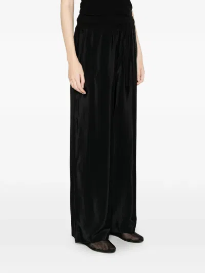 Deha Drawstring Palazzo Pants In Black