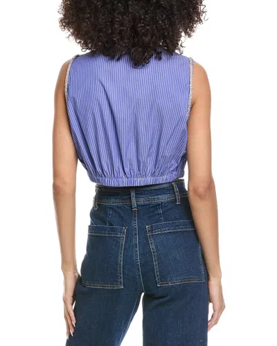 Sandro Stripe Shirt In Blue