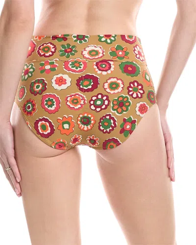 Montce Full Coverage High-rise Bikini Bottom In Brown